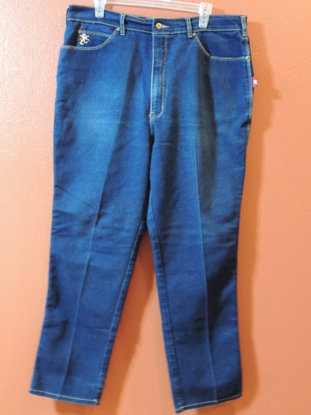Braxton Jeans Men Size 36x32 Blue Pockets Outdoor Travel English Denim Jeans